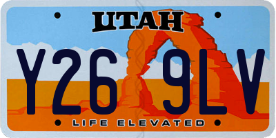 UT license plate Y269LV