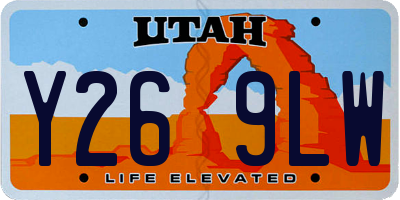 UT license plate Y269LW