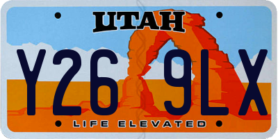 UT license plate Y269LX