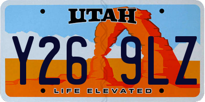UT license plate Y269LZ