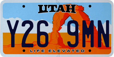 UT license plate Y269MN
