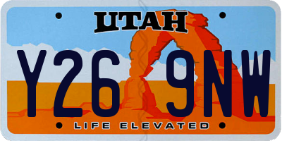 UT license plate Y269NW