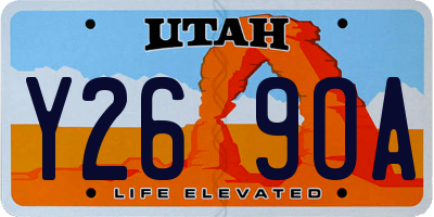 UT license plate Y269OA