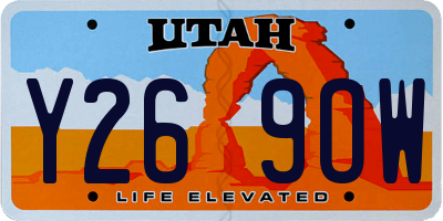 UT license plate Y269OW