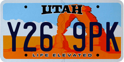 UT license plate Y269PK
