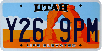 UT license plate Y269PM