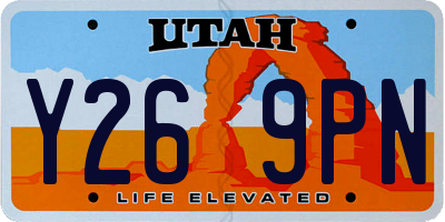 UT license plate Y269PN