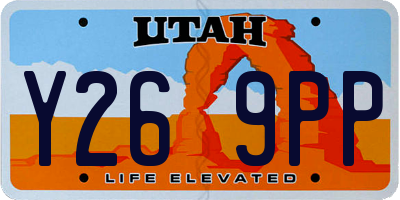 UT license plate Y269PP