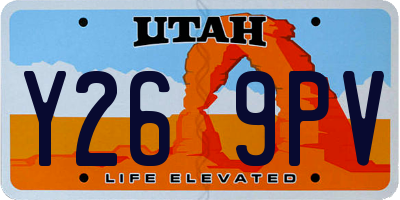 UT license plate Y269PV