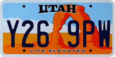 UT license plate Y269PW