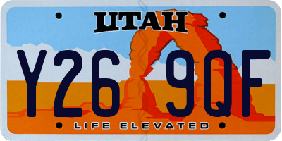 UT license plate Y269QF