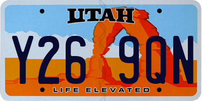UT license plate Y269QN