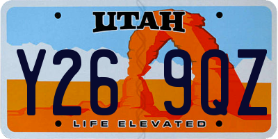 UT license plate Y269QZ