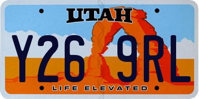 UT license plate Y269RL
