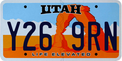 UT license plate Y269RN