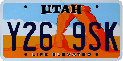 UT license plate Y269SK
