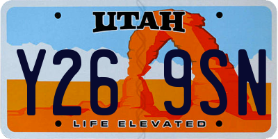 UT license plate Y269SN