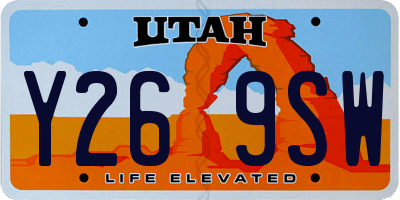 UT license plate Y269SW