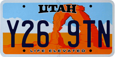 UT license plate Y269TN