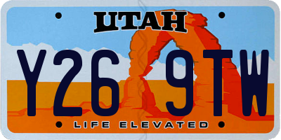 UT license plate Y269TW