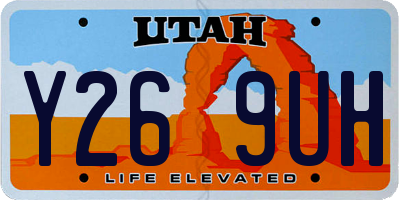UT license plate Y269UH