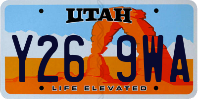 UT license plate Y269WA