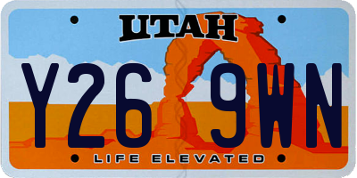 UT license plate Y269WN