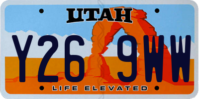 UT license plate Y269WW