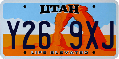 UT license plate Y269XJ