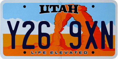 UT license plate Y269XN