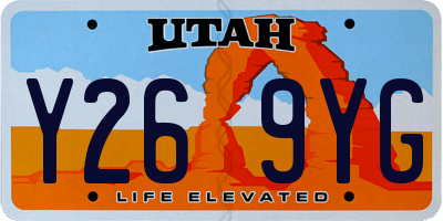UT license plate Y269YG