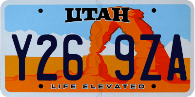 UT license plate Y269ZA