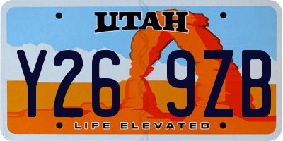 UT license plate Y269ZB