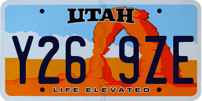 UT license plate Y269ZE