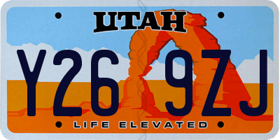 UT license plate Y269ZJ