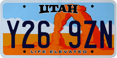 UT license plate Y269ZN