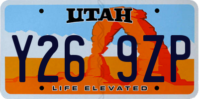 UT license plate Y269ZP