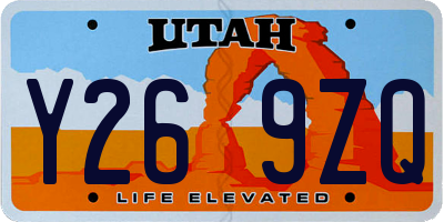 UT license plate Y269ZQ