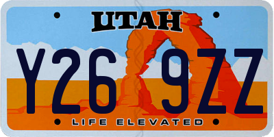 UT license plate Y269ZZ