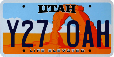 UT license plate Y270AH