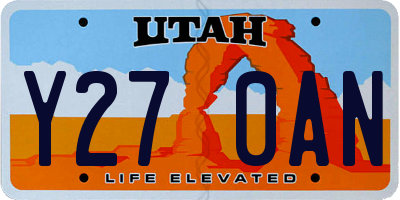 UT license plate Y270AN