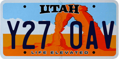 UT license plate Y270AV