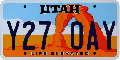 UT license plate Y270AY