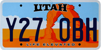UT license plate Y270BH