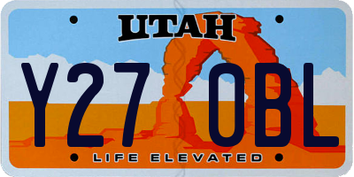 UT license plate Y270BL