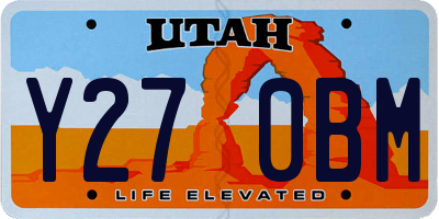 UT license plate Y270BM