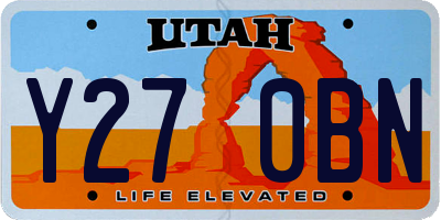 UT license plate Y270BN
