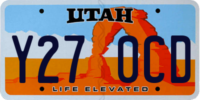 UT license plate Y270CD