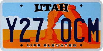 UT license plate Y270CM