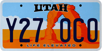 UT license plate Y270CO